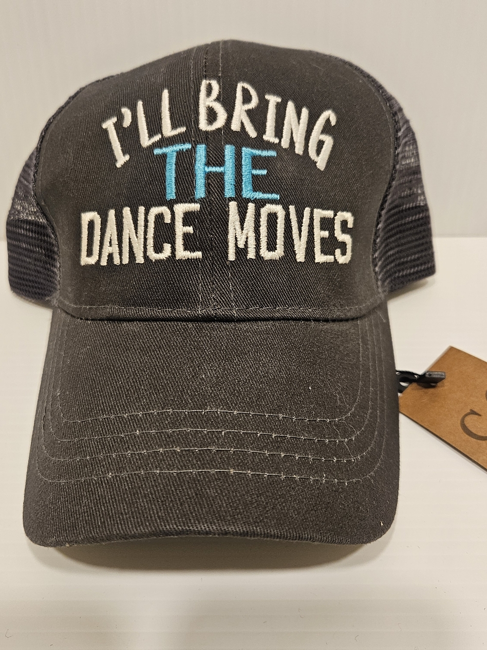 NWT C.C. Mesh Trucker Hat, Bun & Pony Tail Opening- "I'll Bring The Dance Moves"